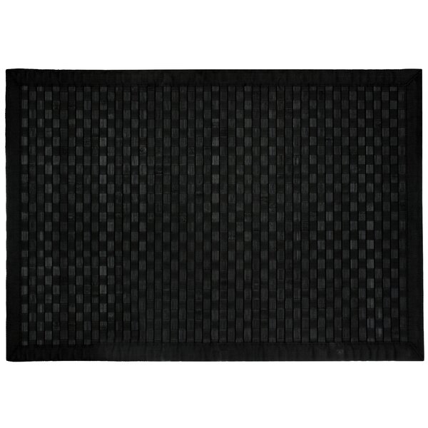 Ebern Designs Tapis de zone  noire damier  Barboza et 